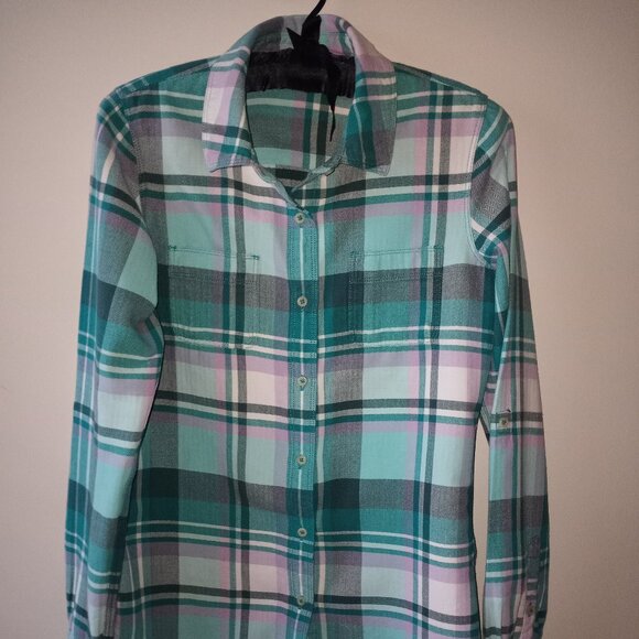 ' THE NORTH FACE' Plaid shirt two chest pockets Size SP EUC - Picture 1 of 12
